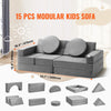 Uimoso Kids Play Couch 15 pcs Modular Kids Play Couch High-density 25D Sponge