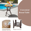 Outdoor Patio Table and Chairs Furniture 3-Piece Patio Bistro Set-Red Copper