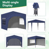 Pop Up Gazebo 3X3M Awning Canopy Party Tent Marquee 4 Sides Garden Outdoor Blue