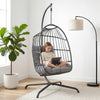 Hanging Rattan Egg Chair Garden Swing Chairs Patio Indoor Outdoor With Brihndauy