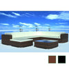 Outdoor Lounge Set 24 Pieces Poly Rattan Garden Sofa Seat Brown/Black