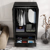 High Gloss 3 Door 2 Drawers Wardrobe With Shelves Storage Bedroom Furniture