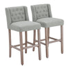 2X Wooden Breakfast Bar Stool Height Kitchen Bar Chair Padded Seat Salon Lounge