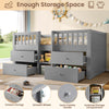 WOODEN BED FRAME 3FT SINGLE WITH STORAGE DRAWERS CHILDREN'S TODDLER MID SLEEPER