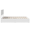 Storage Bed with Headboard White 140 x 200 cm Engineered Wood