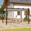 4x3m Metal Pergola Gazebo Patio Sun Shelter Retractable Canopy Patio Gazebo Shed