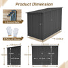 BIRCHTREE 4 x 8FT Bike Shed Metal Garden Shed Lockable Motorbike Bicycle Storage