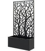 Metal Raised Garden Bed with Trellis Outdoor Elevated Planter Box Black New