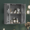 New Bathroom Cabinet With Shelf Wall Mounted For Bathroom Storage Grey
