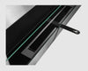 Wall-hung bio-fireplace with glass 900x400 Inox
