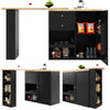 EXTENDABLE BAR TABLE DINING TABLE KITCHEN ISLAND WITH STORAGE FOR DINING ROOM