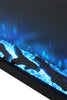 Electric 3 Sided Media Fire 40-100in Wall Insert LED Flames Fireplace Panoramic