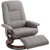 Ergonomic Recliner Sofa Chair PU Leather Armchair Lounger with Footrest, Grey