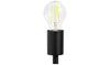 Exposed Bulb 3 Light Floor Lamp Black Modern Industrial Living Room