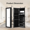 Wall-mounted Jewelry Storage Cabinet Door Hanging Jewelry Armoire w/ Full Mirror