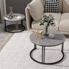 Coffee Tables for Living Room Set of 2 Modern Nesting Coffee Tables Black Finish