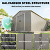 Garden Shed Storage Large Yard Store Sliding Door Metal Roof Tool Box