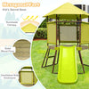 4-in-1 Toddlers Swing Set Outdoor Metal Playset Kids Backyard Playground