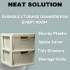 Large Rattan Drawer Storage Unit 2/3/4 Drawers Units Bedroom Office Desktop Draw