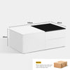 High Gloss Coffee Table Rectangular Living RoomFurniture 3Drawers Hidden Storage