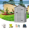 Plastic Outdoor Garden Shed Utility Tools Storage House W/ Window Ventilation UK