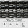 Eight-Piece Rattan Sofa Set - Orange/Grey