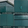 6 x 4 FT Garden Shed Storage Shed Waterproof with Foundation Kit & Vents, Green