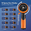 VonHaus Expandable Garden Hose 100FT, 10-Pattern Spray Nozzle & 2 Brass Fittings