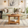80cm Round Coffee Table 2-Tier Modern Wooden Accent Center Table for Living Room