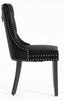 Plush Velvet Dining Chairs with Knocker 1 2 4 6 Black Grey Beige Stud Detailing