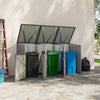 Garden Storage Shed Triple Wheelie Bin Store Metal Cover Dustbin 3 Sheds Outdoor