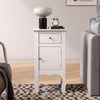Wooden Bedside Table Sofa Side End Table Nightstand Cabinet with Drawer and Door