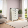 5 Drawers Dresser for Bedroom Wood Tall Chset of Drawer Metal Handle Living Room
