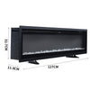 50 INCH LED 9 FLAMES INSERT WALL MOUNTED & INSET ELECTRIC FIRE FIREPLACE w/ FOOT