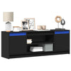 TV Cabinet with Black 139.5x34x50 Engineered Wood H6J1