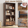 Wooden Open Display Cabinet Industrial Freestanding Bookcase