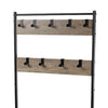 Coat Rack Stand with Shoe Storage Bench 9 Hooks Rustic 2 Colours Entrance Hall