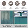 8x8 FT Peak Roof Steel Storage Shed, Pre-drilled Steel Panels, Outdoor Tool Shed