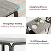 3-Piece Dining Table Set for 2,Space Saving Metal Frame Kitchen Table & 2 Chairs