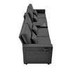 4-Seater Couch Sofa With Storage Console Cup Holder Side Pockets Charging Ports