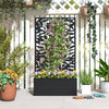 Outsunny Metal Garden Bed w/ Trellis Raised Planter w/ Privacy Panel Refurbished