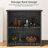 3 Piece Outdoor Rattan Bar Set w/ Storage Shelves, Patio Bistro Table & 2 Stools