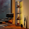 Floor Lamp with Shelves 4-Tier Freestanding Display Rack