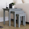 Wooden Nest of Tables 3 Piece Table Set Coffee Side Living Room Furniture