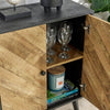 Sideboard 2 Doors Black Frame Storage Cupboard Cabinet Living Room Furniture