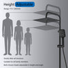 Bathroom Thermostatic Shower Mixer Set 12" Shower Head Matte Black Exposed Valve