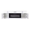 70'' TV Stand Cabinet High Gloss Electric Fireplace Unit W/ LED 12 Colour Flame