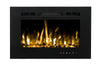 2026 TRUFLAME™ 26 INCH WIDE LED FLAMES BLACK GLASS WALL MOUNTED ELECTRIC FIRE