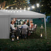 3m x 6m Pop Up Gazebo Party Tent Canopy Marquee with Storage Bag White
