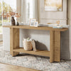 59" Farmhouse Entryway Console Table, 2-Tier Narrow Long Sofa Table Behind Couch